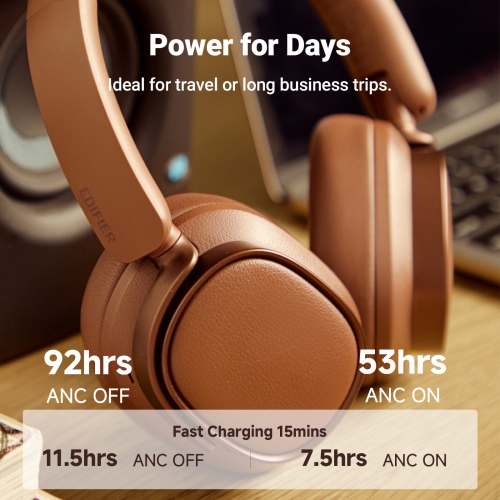 Edifier Active Noise Cancelling Headphones - Brown