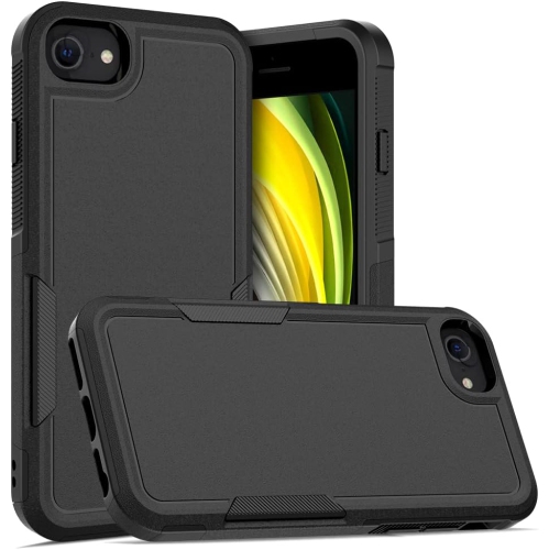 Image 1 de 6.. [CS] Étui rigide double couche robuste en caoutchouc avec pare-chocs pour iPhone 16e, noir