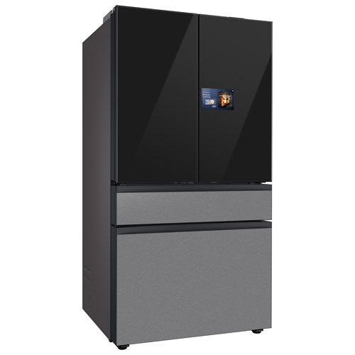 Samsung 36" 28.6 Cu. Ft. French Door Refrigerator w/ Water Dispenser & 9" AI Home Screen (RF90F29BECRAA) - SS