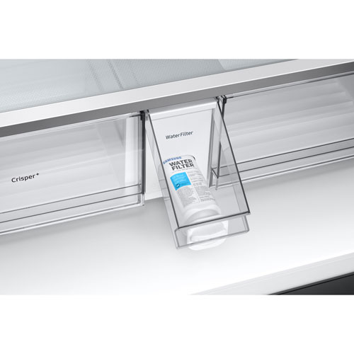 Samsung 36" 28.6 Cu. Ft. French Door Refrigerator w/ Water Dispenser & 9" AI Home Screen (RF90F29BECRAA) - SS