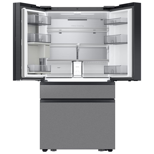 Samsung 36" 28.6 Cu. Ft. French Door Refrigerator w/ Water Dispenser & 9" AI Home Screen (RF90F29BECRAA) - SS