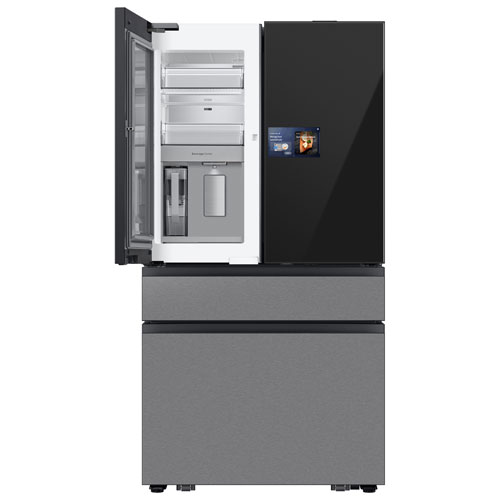 Samsung 36" 28.6 Cu. Ft. French Door Refrigerator w/ Water Dispenser & 9" AI Home Screen (RF90F29BECRAA) - SS
