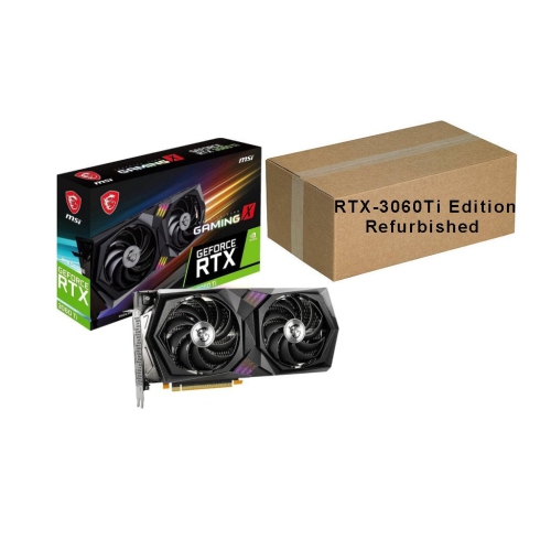 Refurbished MSI NVIDIA Geforce RTX 3060 Ti Edition Gaming X LHR 8GB GDDR6 Video Card