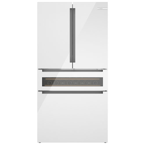 Bosch 36" 14.5 Cu. Ft. French Door Refrigerator with Water & Ice Dispenser (B36CL81ENW) - White