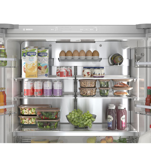 Bosch 36" 14.5 Cu. Ft. French Door Refrigerator with Water & Ice Dispenser (B36CL81ENW) - White
