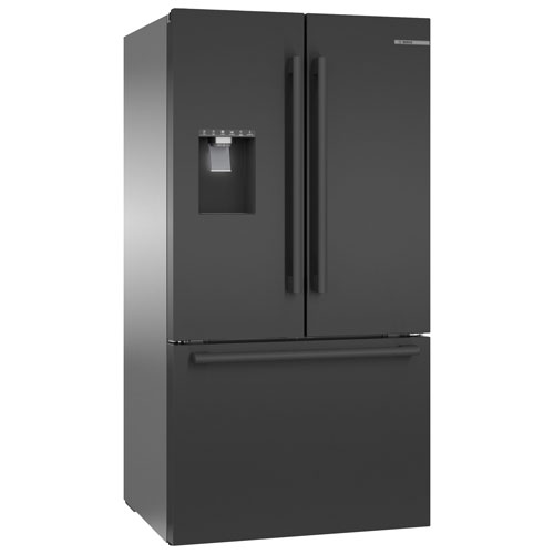 Bosch 36" 26 Cu. Ft. French Door Refrigerator with Water & Ice Dispenser (B36FD52SNB) - Black