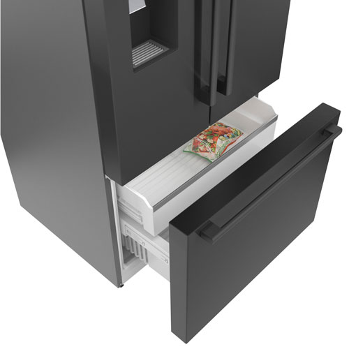 Bosch 36" 26 Cu. Ft. French Door Refrigerator with Water & Ice Dispenser (B36FD52SNB) - Black