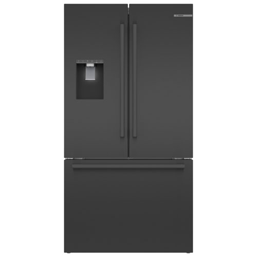 Bosch 36" 22 Cu. Ft. French Door Refrigerator with Water & Ice Dispenser (B36CD52SNB) - Black