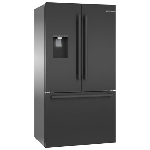Bosch 36" 22 Cu. Ft. French Door Refrigerator with Water & Ice Dispenser (B36CD52SNB) - Black
