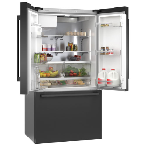 Bosch 36" 22 Cu. Ft. French Door Refrigerator with Water & Ice Dispenser (B36CD52SNB) - Black