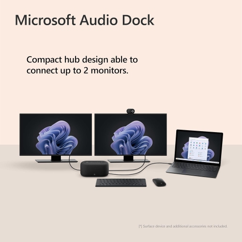 Microsoft Audio Dock - Speakerphone / Dock station - Black