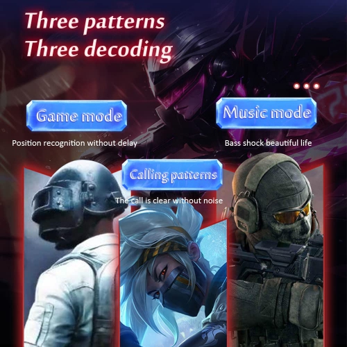 Wireless Gaming Earbud, Wireless Gaming Headphone with Charging Case and Built-in Mic, Bluetooth 5.1 Dual Game Music Mode Earbuds