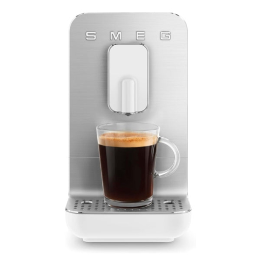 Open Box - Smeg Fully Automatic Coffee Machine with Integrated Grinder, BCC01WHMUS,White