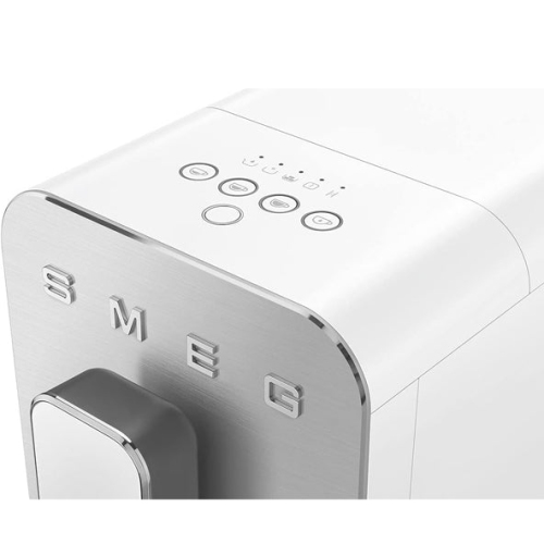 Open Box - Smeg Fully Automatic Coffee Machine with Integrated Grinder, BCC01WHMUS,White