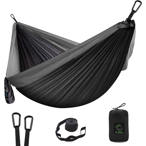 PETGINHOME  Camping Hammock Double & Single Portable Hammock \w Tree Straps, Lightweight Nylon Parachute Hammocks for Camping, Backpacking, Hiking