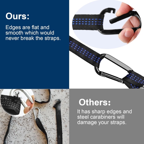 Hamac de camping portatif en nylon avec courroies d'arbre, Balançoire pour hamac Lightweigtht pour le camping, les voyages, le sac à dos, la plage,