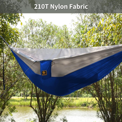 Hamac de camping, Hamac portatif en nylon léger et parachute avec courroies pour arbre, Pour le camping, le voyage, la randonnée, la randonnée, la
