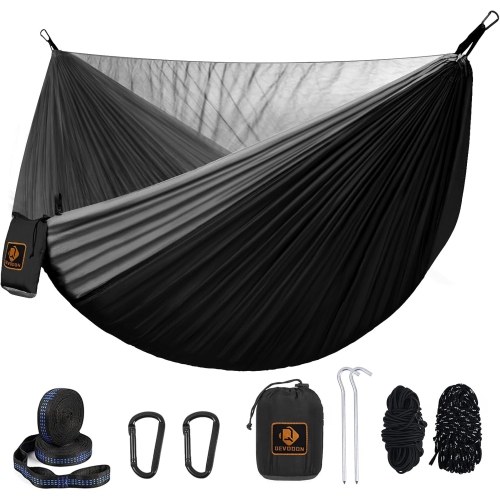 PETGINHOME  Camping Hammock, Portable Hammocks Lightweight Nylon Parachute Hammock \w Tree Straps, for Camping