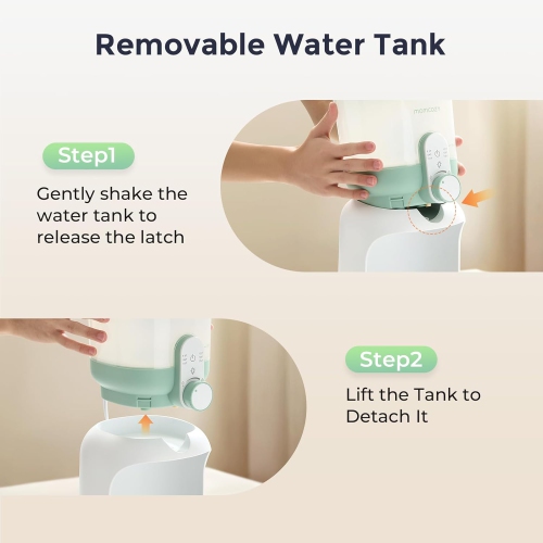 Momcozy Dual Lights Baby Bottle Warmer for Night Feedings, Instant Bottle Warmer for Making Formula, 57 Oz Larger Capicity, Formula Dispenser with 6