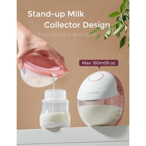 Momcozy Breast Pump Hands Free Mobile Style | M6, Wearable Breastfeeding Pump Ideal Rhythm for More Milk, DoubleFit Flange More Fit & Discreet with 3