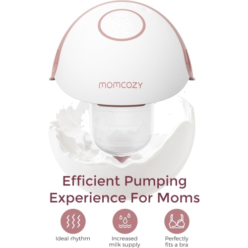 Momcozy Breast Pump Hands Free Mobile Style | M6, Wearable Breastfeeding Pump Ideal Rhythm for More Milk, DoubleFit Flange More Fit & Discreet with 3