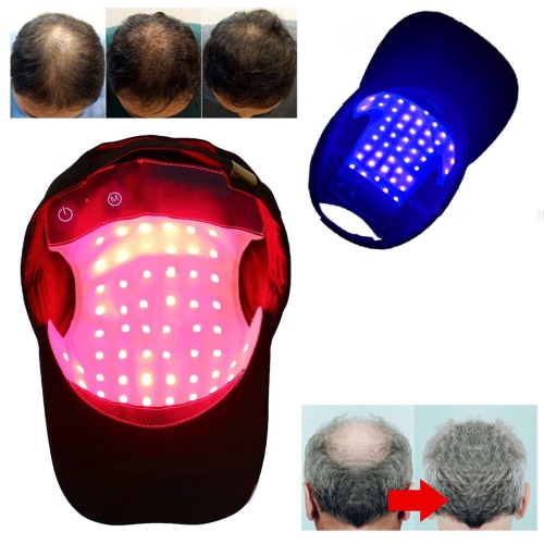 Image 1 de 6.. Casquette de thérapie à lumière rouge LED infrarouge de 650&nbsp;nm pour soins capillaires Casquette anti-perte de cheveux laser