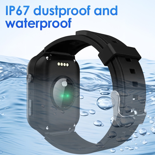 GPS Position Smartwatch for Elderly Fall Alarm Blood Pressure Heart Rate Health Monitoring Smart Watch-Black