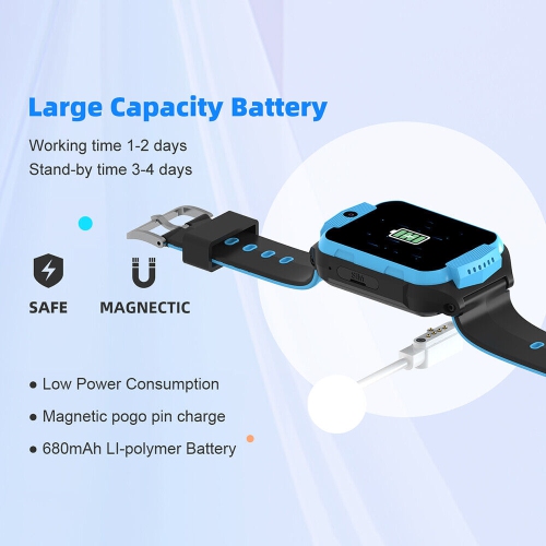 4G Montre intelligente pour enfants Anti-Perte GPS SOS Call SIM Appel vidéo Caméra étanche pour enfants Montre intelligente pour enfants