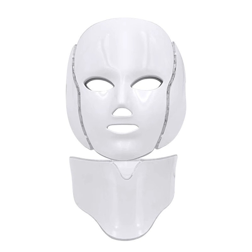 LED Light Therapy Face Mask 7-Color Skin Rejuvenation Therapy Photon Mask Facial Skin Care-White