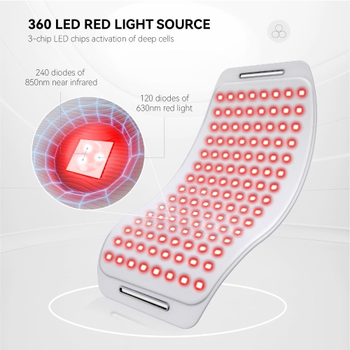 Red Light Therapy Belt for Body,Cordless Near Infrared Light Therapy Waist Pad for Pain Relief & Skin Care,LED Light Therapy Wrap for Muscle Shoulder