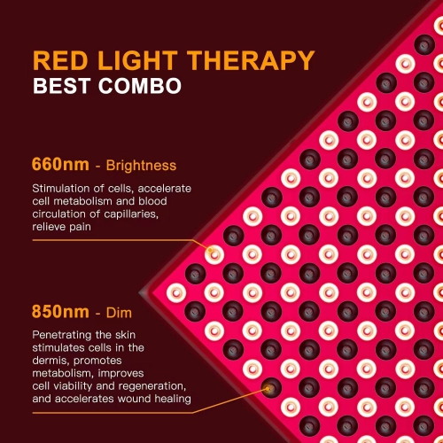 45W Therapy Lamp Red Light Therapy Lamp Beauty Lamp Infrared Lamp 225 LED Beads Therapy Lamp