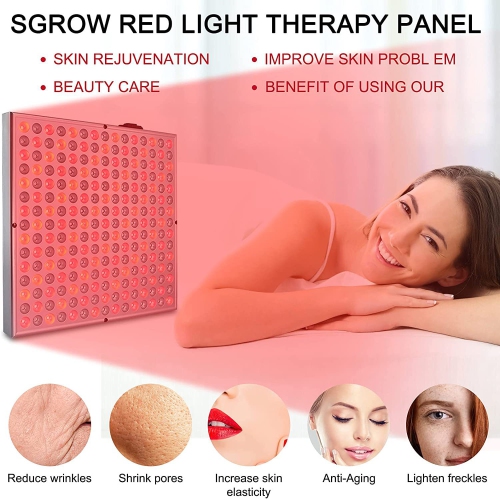 45W Therapy Lamp Red Light Therapy Lamp Beauty Lamp Infrared Lamp 225 LED Beads Therapy Lamp