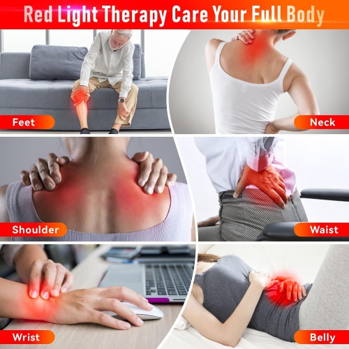 Red Light Therapy for Body Face,Red Light Therapy Lamp Panel with Stand,660nm & 850nm LED Near Infrared Light Therapy Device for Full Body Skin Muscle