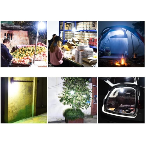 Solar Camping Lantern, Portable Tent Lamp with Hanging Hook, Folding Rechargeable USB Camping Lights for Home, Camping, Tent, Car, Emergency