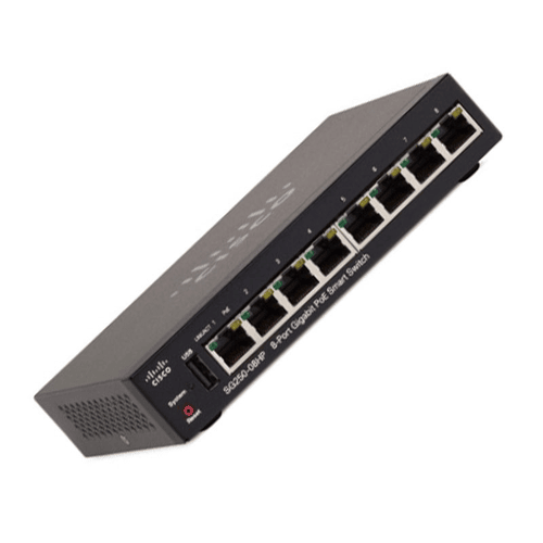 REFURBISHED GOOD "Cisco SG250-08HP-K9 8-Port PoE Smart Switch – Gigabit, Managed, Rackmount/Desktop"