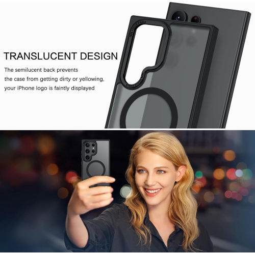 [CS] Étui magnétique en silicone mat pour Samsung Galaxy S25 Ultra, noir