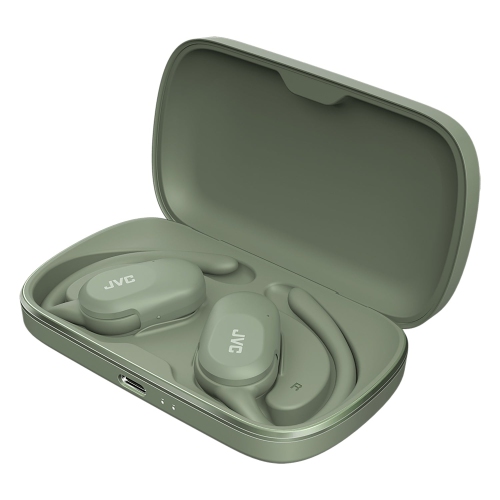 JVC – Écouteurs sans fil supra-auriculaires Nearphones avec étui de recharge, vert