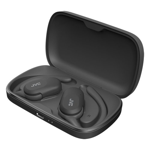 JVC – Écouteurs sans fil supra-auriculaires Nearphones avec étui de recharge, noir