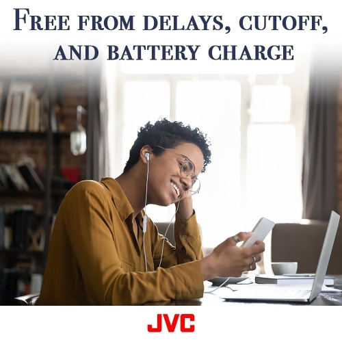 JVC - Wired In-Ear Headphones, USB-C, High Resolution, Built-in Microphone, Blue