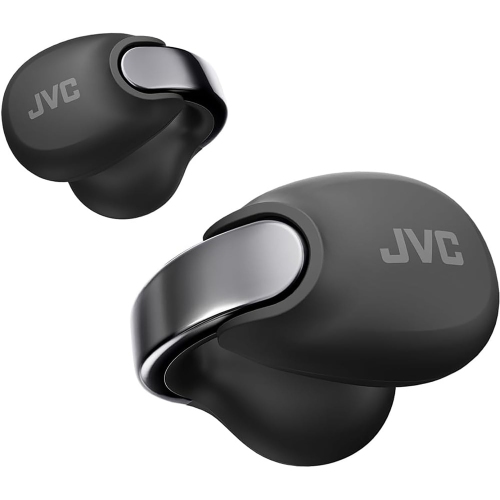 JVC - Nearphones Wireless Headphones with Charging Case and Built-in Microphone, Black
