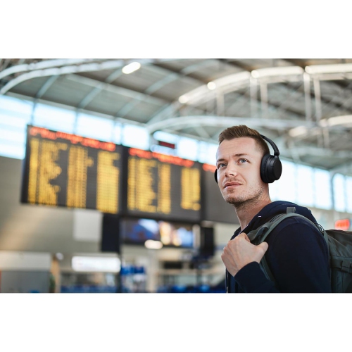 JVC - Active Noise Cancelling Wireless Headphones with Built-in Microphone and Remote Control, Black