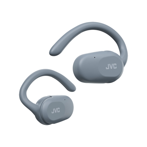 JVC – Écouteurs sans fil supra-auriculaires Nearphones avec étui de recharge, bleu