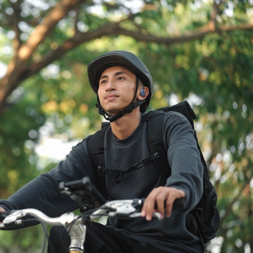 JVC – Écouteurs sans fil supra-auriculaires Nearphones avec étui de recharge, bleu