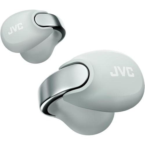 JVC – Écouteurs sans fil Nearphones avec étui de chargement et microphone intégré, gris