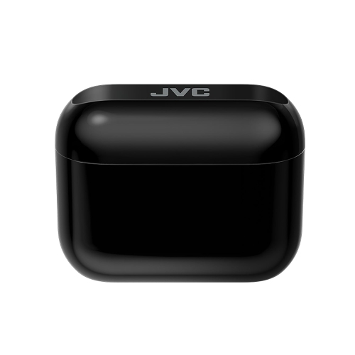 JVC – Écouteurs bouton sans fil avec étui de chargement et microphone intégré, noir