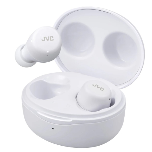 JVC - Gumy Wireless In-Ear Headphones with Charging Case and Built-in Microphone, White