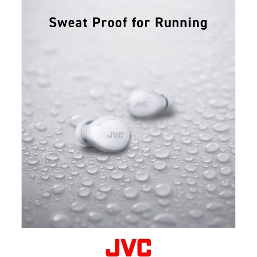 JVC - Gumy Wireless In-Ear Headphones with Charging Case and Built-in Microphone, White