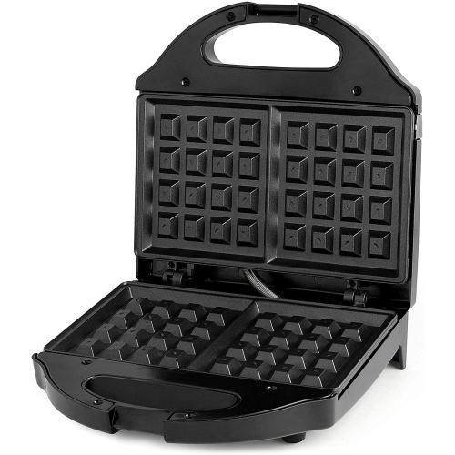 Salton Essentials - 2 Slice Belgian Style Waffle Maker, Non-Stick Plates, Black