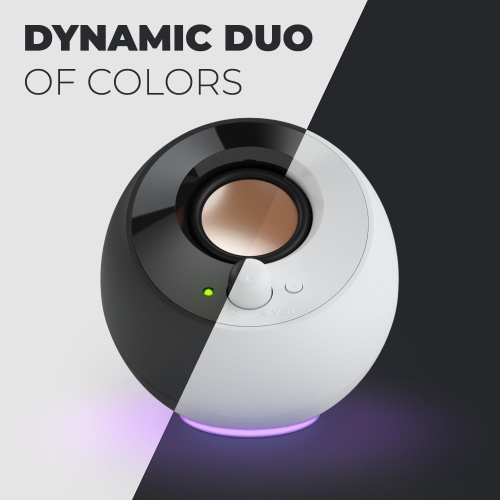 Creative Pebble 2.0 USB-Powered Desktop Speakers with Far-Field Drivers and Passive Radiators for Pcs and Laptops