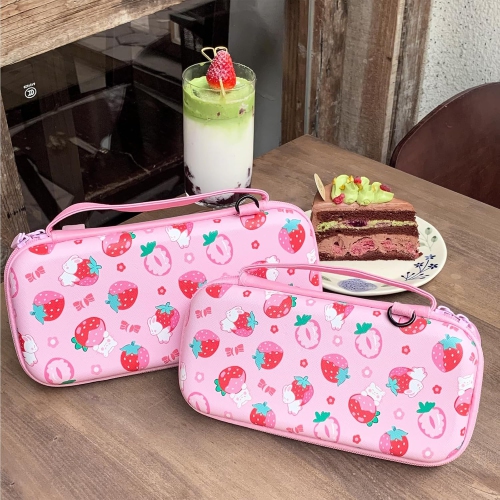 Étui de transport pour Switch & OLED, sac de voyage mignon à motif de rose intérieur avec bandoulière réglable, rose S